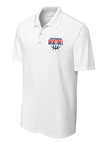 Centennial Titans Dri-Fit Men's Performance Polo - White