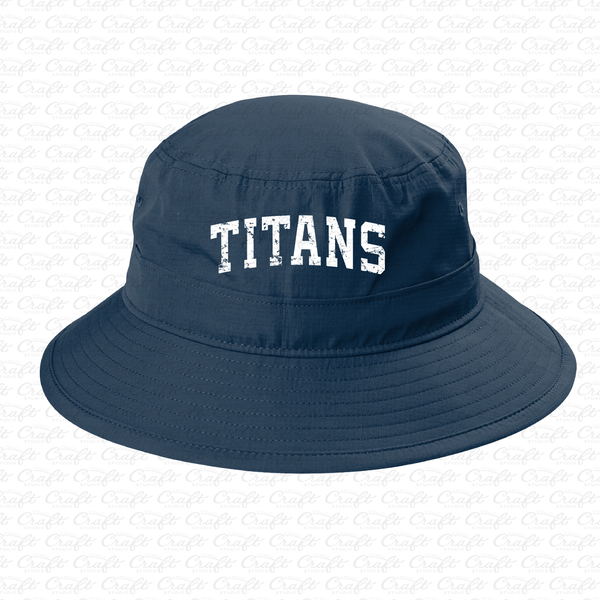 Centennial Titans Navy/White Bucket Hats WITH CHIN DRAWCORD