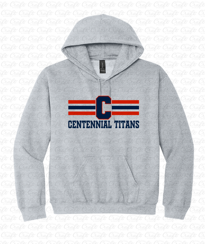 Centennial Titans Striped Grey Hoodie