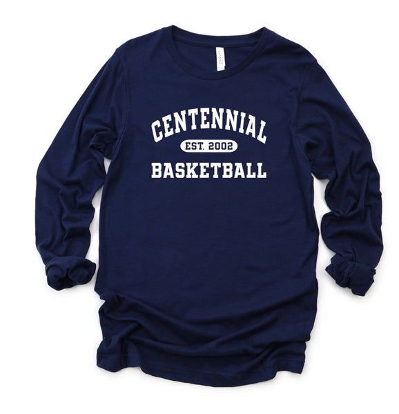 Classic Series Navy Long Sleeve Cotton T-Shirt