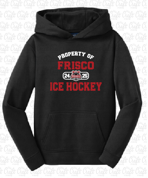 Property of Frisco Ice Hockey- Sport-Wick® Fleece Hooded Pullover