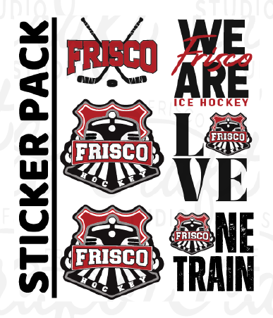 Frisco Ice Hockey 5x7 Sticker Pack