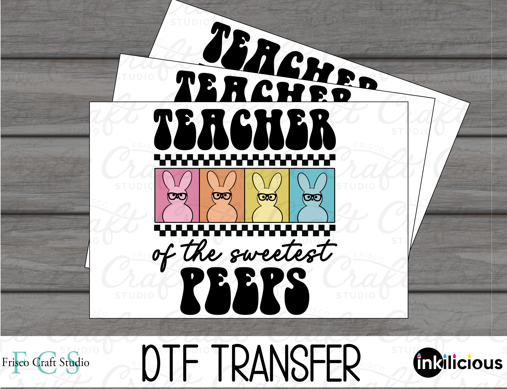 Teacher Peeps DTF